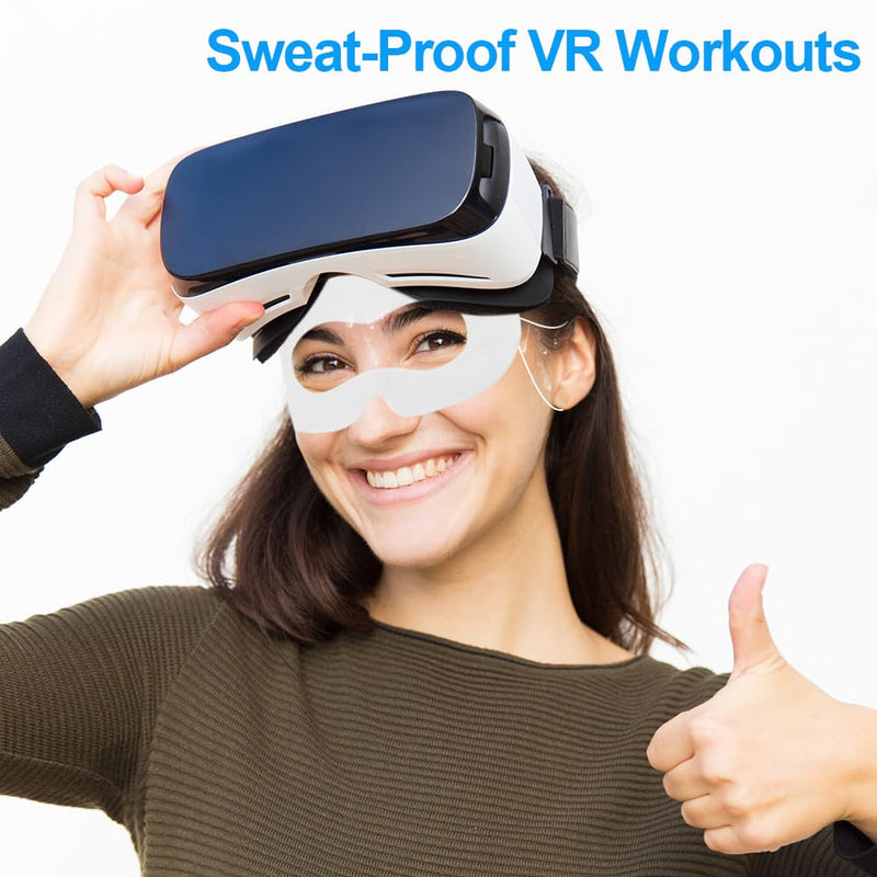VR Face Cover, Disposable VR Face Mask Pads Facial Interface, Hygiene VR Sweat Guard Compatible with Apple Vision Pro Meta Quest 3 Quest 2 (50PCS)