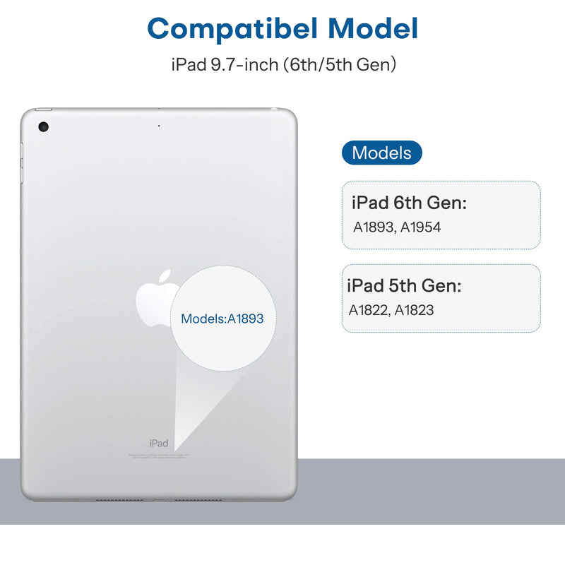 SPARIN Screen Protector for iPad 6th Generation 9.7 inch/iPad 5th Generation, Tempered Glass Compatible with iPad Air 2 9.7 inch
