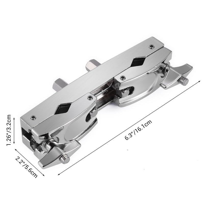 Facmogu Silver Multi-clamp, Adjustable Quick Release Multi-clamp Construct with Premium Stainless Steel Material, Cymbal Stand Mount Holder for Drum Cymbal Stands & Holders