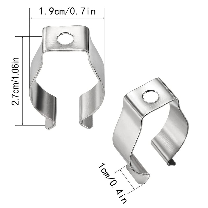 QIUMING Pack of 20 U-Clip Holder for Fluorescent Tube Holder LED Fluorescent Tube to Prevent Sag for LED Light Lamp Pipe Water Pipe Shed Garage Storage