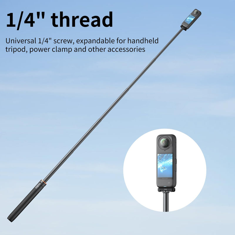 [AUSTRALIA] - VRIG Quick Release Mount for Insta 360 X4 (New Version),Snap-On Magnetic 2 Prong Mount and 1/4" Screw compatible with tripod fixed action camera selfie stick 