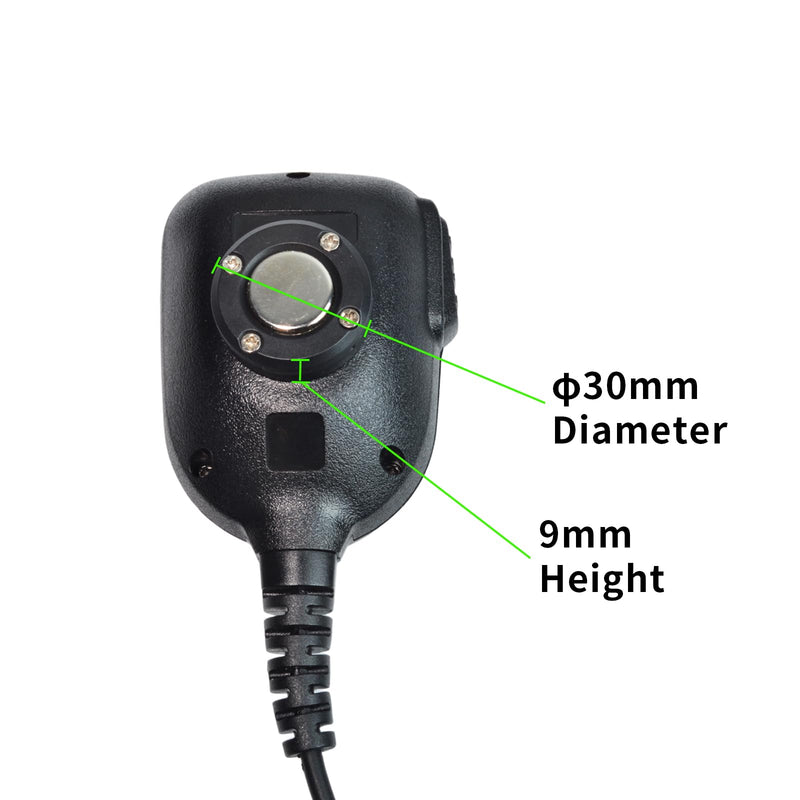 Universal CB Mircophone Magnetic Kit, Round Knob Mobile Radio Speaker Mic Magnet Holder Mount for Motorola HLN9073B CDM1250 CDM750 Kenwood TK768G TK868G TM471A (Black) Black