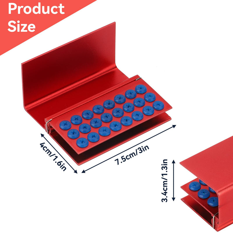 [AUSTRALIA] - Disinfectant Box, 24 Hole Disinfectant Case Aluminium Alloy with Silicone Pad, Dental Drill Block Holder, Autoclavable Dental Tool Sterilizer, Dental Drill Cleaner 