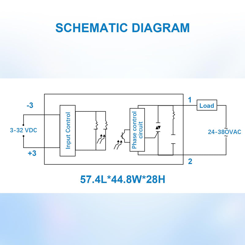 SSR-40DA Solid State Relay AYWHP SSR Relay Solid State Relay SSR 40DA Single-Phase Solid State Relay Input 3-32V DC Output 24-380V AC