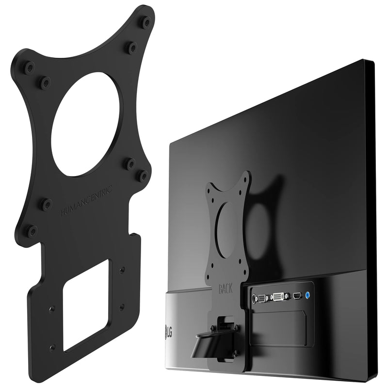 HumanCentric VESA Mount Adapter for LG Monitors 24MP58VQ, 24MP58VQ-P, 24MP59HT, 24MP59HT-P, and 24MP60VQ, VESA Adapter Bracket Mounts Monitor to VESA Stand, Arm or Desk Mount with 75x75 or 100x100 mm