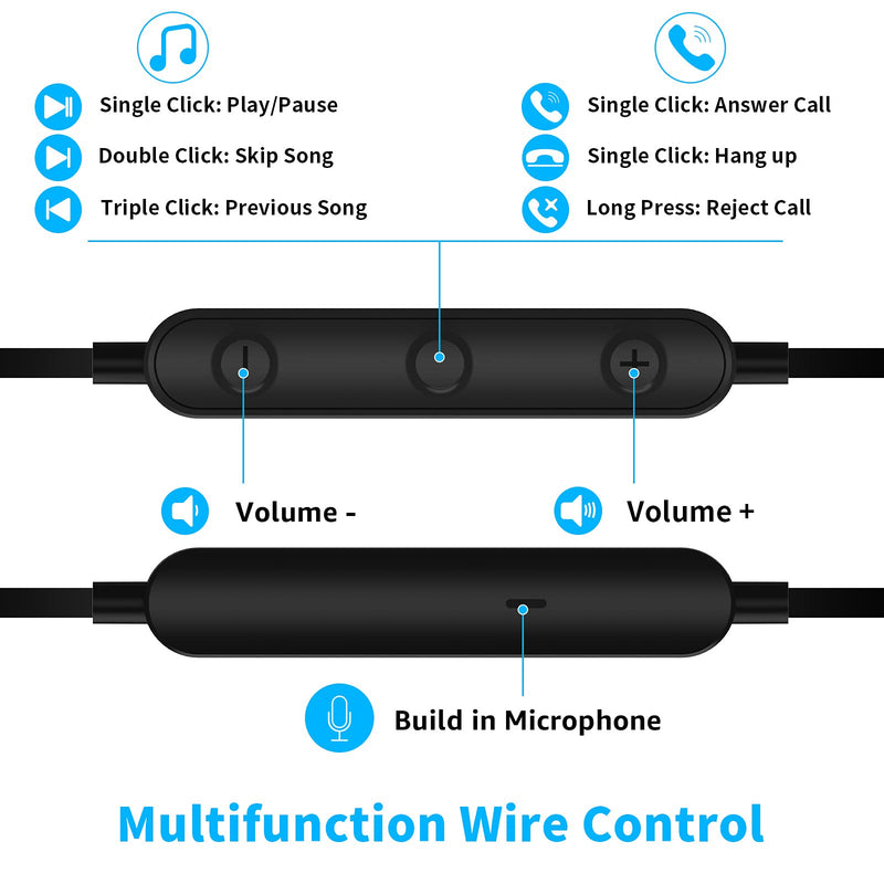 Headphones with Microphone Volume Control for Samsung Pixel iPad Pro Air Mini Oneplus