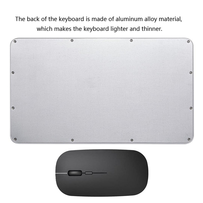 Rechargeable Bluetooth Keyboard and Mouse Combo Ultra-Slim Portable Compact Wireless Mouse Keyboard Set for Android Windows Tablet Cell Phone iPhone iPad Pro Air Mini, iPad OS/iOS 13 and above (Black) Black