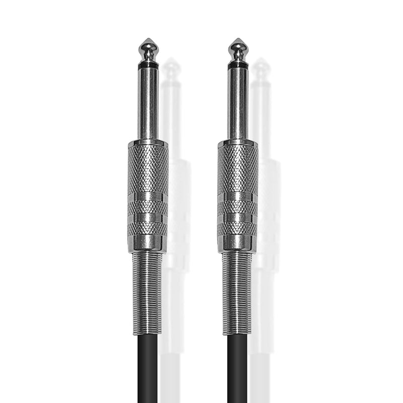 AxcessAbles 1/4-Inch TS Instrument Cables – 10ft Guitar & Amp Cables, 5-Pack | 6.35mm Audio Cord for Guitar, Bass, Keyboard, Amplifier, Speaker
