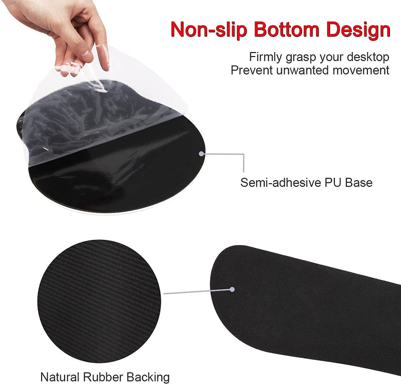Ergonomic Mouse Pad Wrist Support Gel and Keyboard Wrist Rest Set for Laptop, Mac, Gaming and Office, Durable, Comfortable and Pain Relief + Coaster , Pink