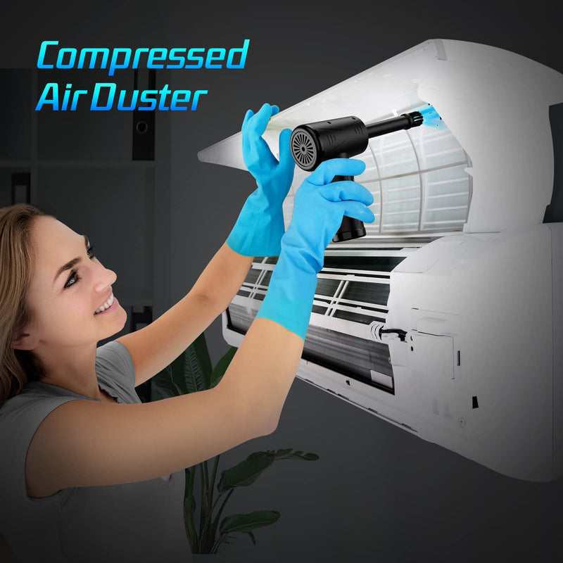 Compressed-air-dusters-electric-duster-100000RPM- air Blower for Computer - No Compressed air can - Replace Canned air dusters -Keyboard Cleaner - pc air dusters - Compressed air Electric 7600mAh C1