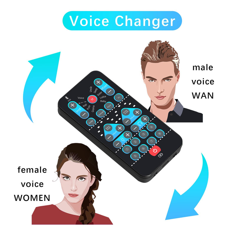 Voice Changer, Portable Handheld Microphone Voice Modulator Disguiser with 8 Sound Effects, Handheld Gaming Recording for Mobile Phone Computer PS4 PS5 Xbox One Games M10
