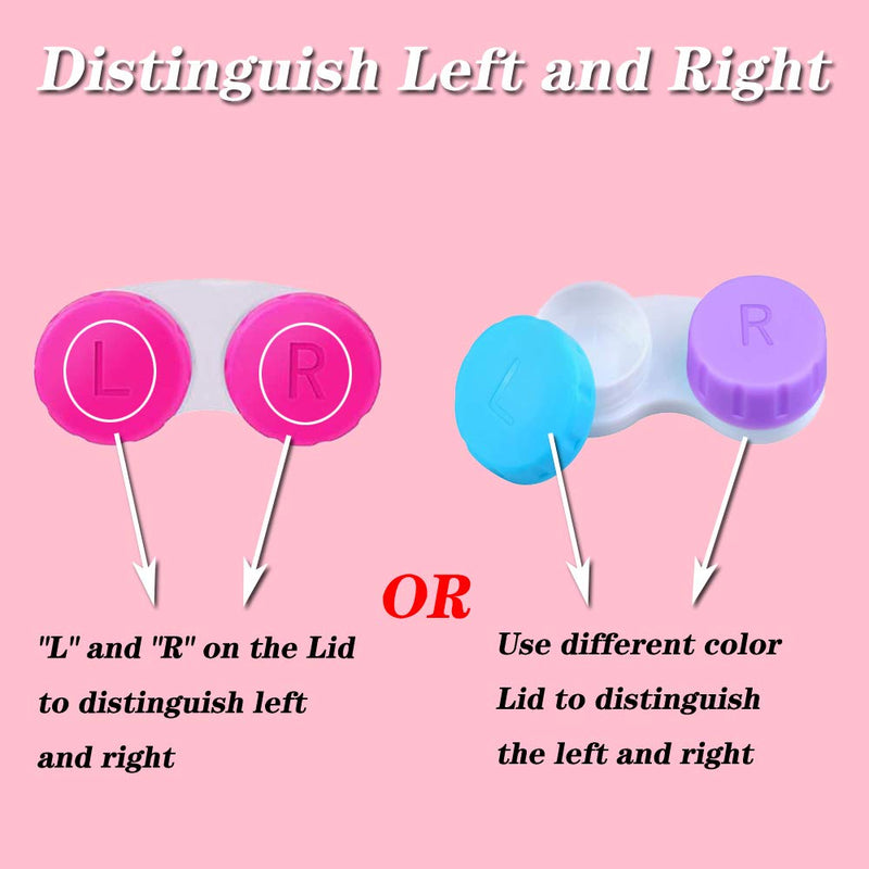 12 Pack Colorful Contact Lens Case Box Holder Container Soak Storage Kit 12 Count (Pack of 1)