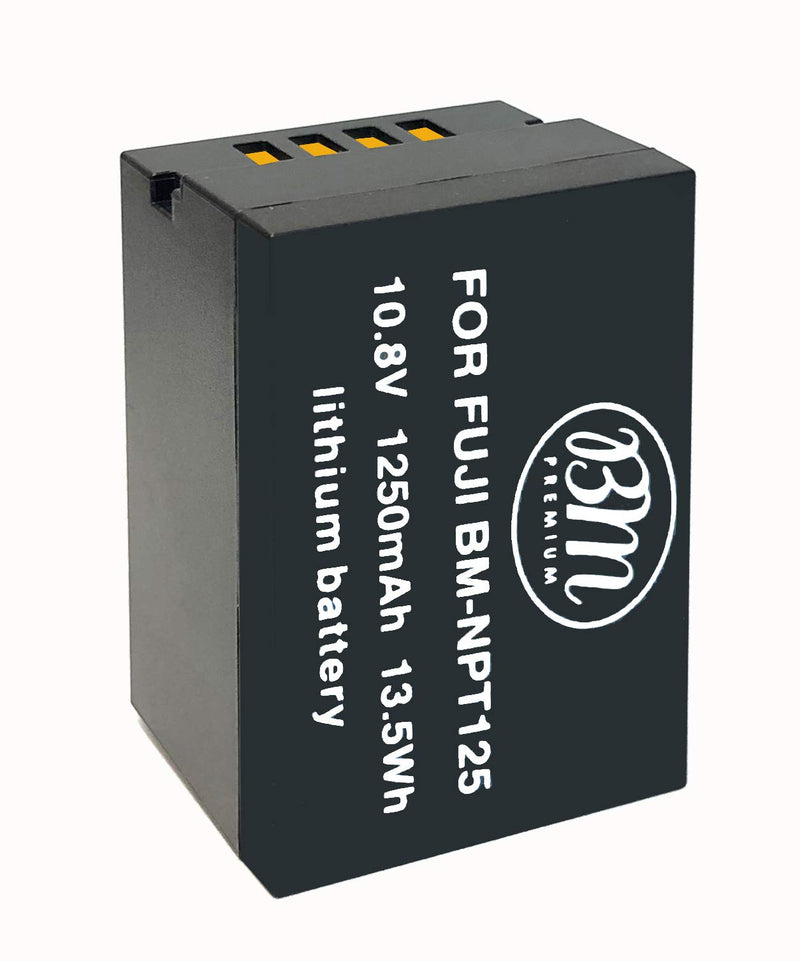 BM Premium NP-T125 Battery for Fujifilm GFX 50S, GFX50S, GFX 50R, GFX50R, GFX 100, GFX100 Cameras and Fujifilm VG-GFX1 Battery Grip