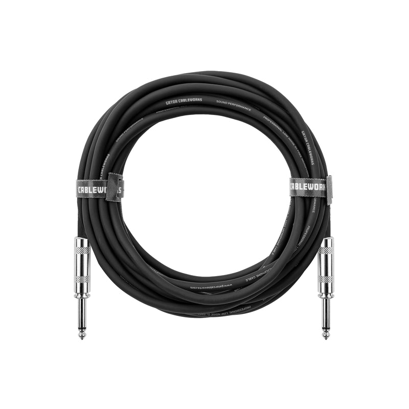 Cableworks by Gator Cases Backline Series 20 Ft Straight to Straight Guitar Instrument Cable (GCWB-INS-20) 20 Feet
