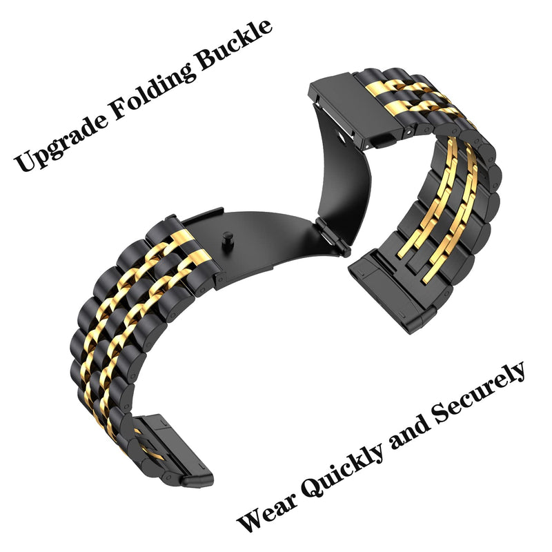 ZPJPPLX for Fitbit Versa 4 Metal Watch Band with Soft TPU Case,Compatible with Fitbit Sense 2 Stainless Steel Strap and Screen Protection Case for Men Women,Black