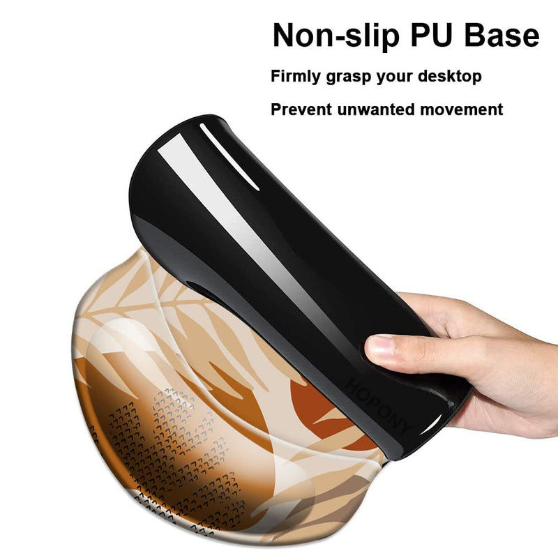 Mouse Pad with Wrist Support, Non Slip Mousepad Wrist Rest for Office, Computer, Laptop & Mac- Durable & Comfortable & Lightweight Ergonomic Support Mouse Mat Abstract Plants Abstract Art 4