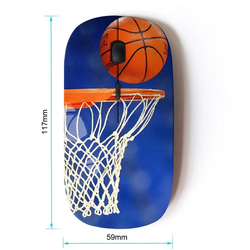 Graphic4You Basketball Sports Doughnut Ergonomic Wireless Mouse with Nano Receiver