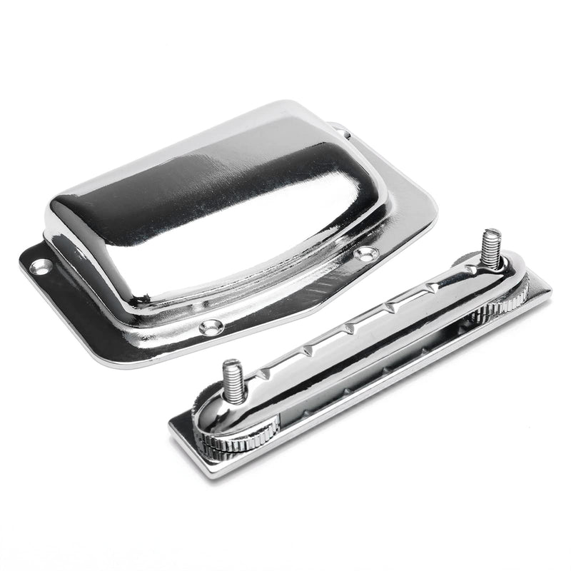 [AUSTRALIA] - Swhmc Guitar Adjustable Fixed Bridge Tailpiece with 3L3R Tuning Pegs Include Bridge Tailpiece Cover and Mounting Screws for Vintage Teisco Electric Guitar 3R+3L 
