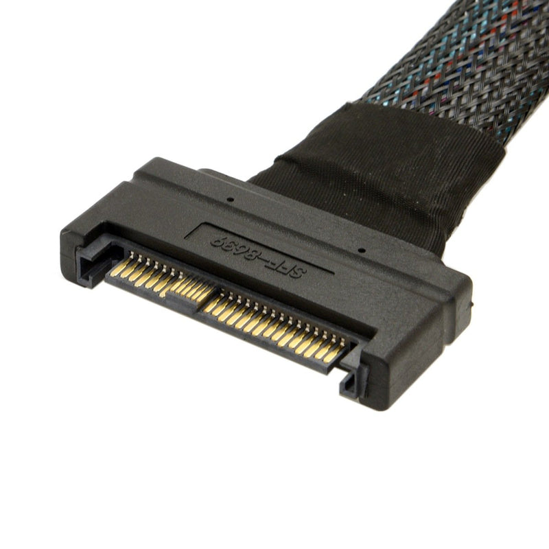JSER U.2 U2 SFF-8639 NVME PCIe SSD Cable Male to Female Extension 50cm 68pin