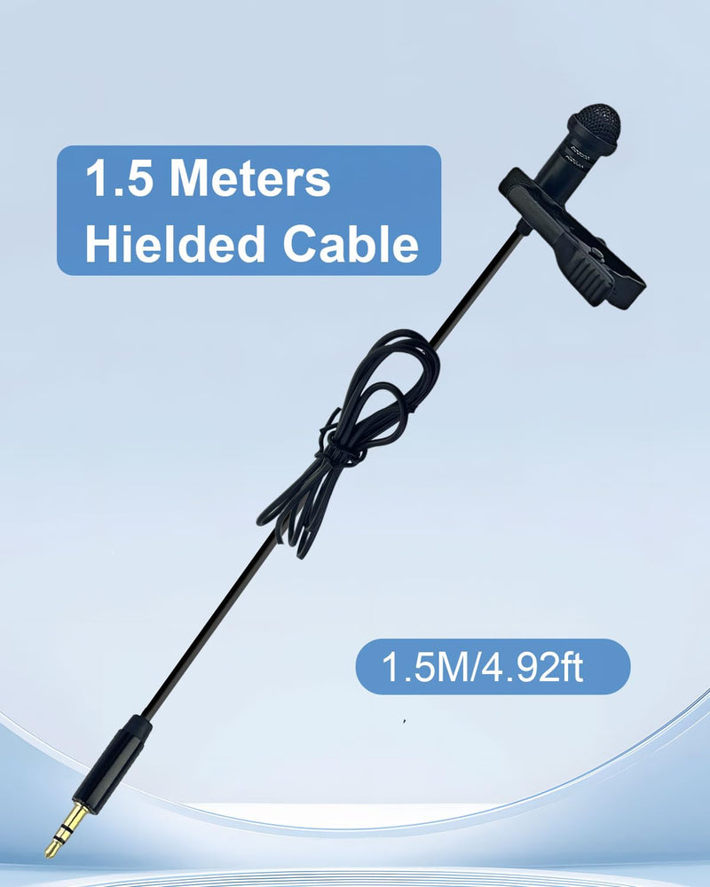 [AUSTRALIA] - Lavalier Lapel Microphone for DJI MIC 1/2 for Rode GO II Wireless Transmitter, 3.5mm Plug Straight-Headed Omnidirectional Condenser Wired Mics for YouTube Vlog Interview 3.5mm Plug Only for DJI Straight-headed 