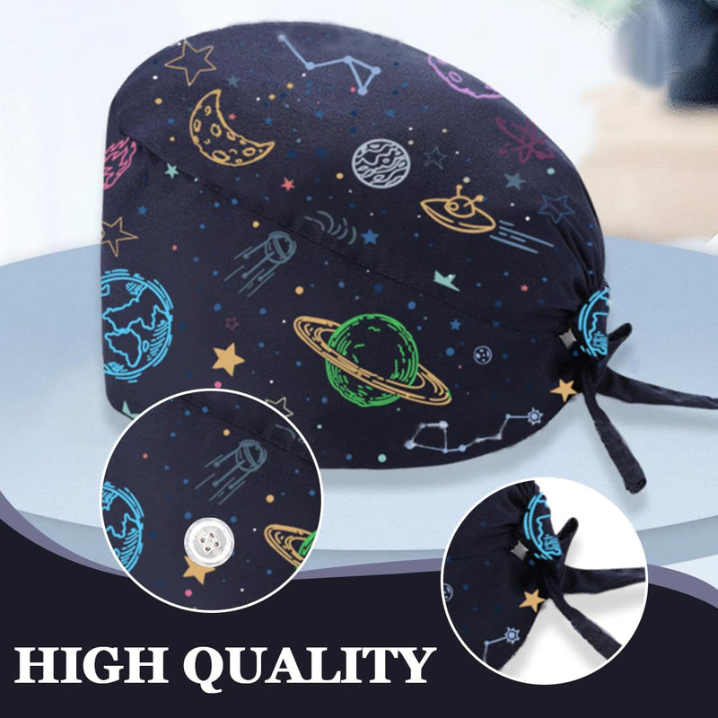 XURJUMI 1 x Surgical Cap Fabric, Surgical Caps, Fabric Nurse, Accessories for Doctors, Nurse Cap with Buttons on Both Sides, Adjustable Work Cap, Cotton Dust Cap