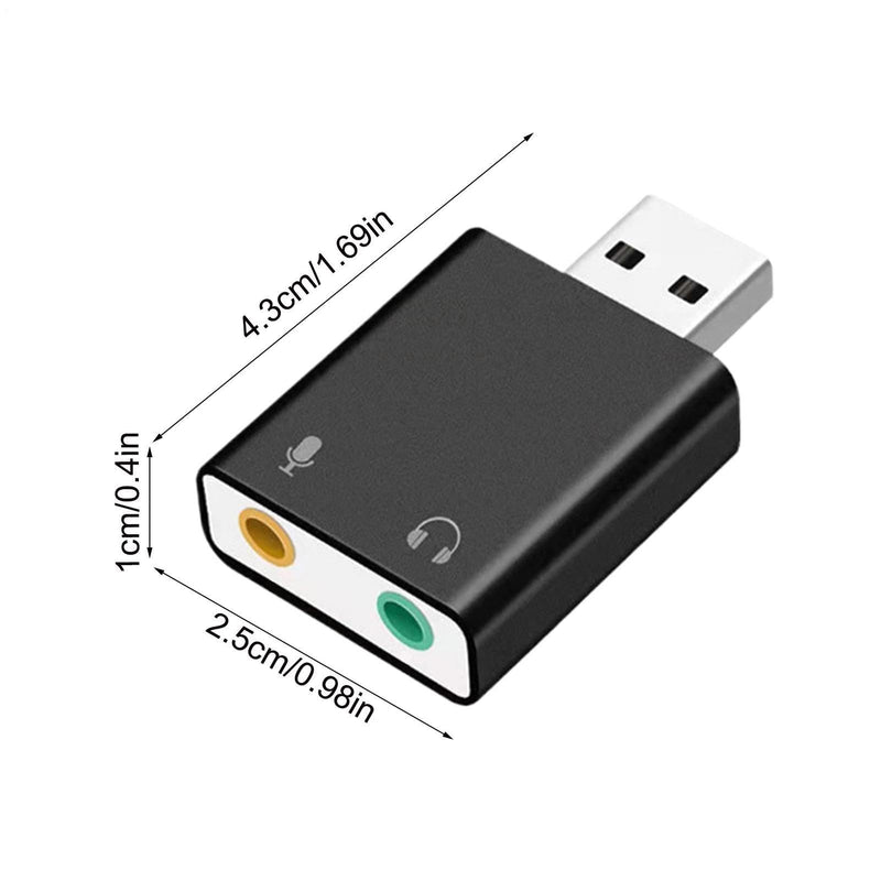 External Sound Cards - USB 3.5mm Sound Card Adapter | Plug and Play Card Accessories, USB Equipment for Computer Laptop
