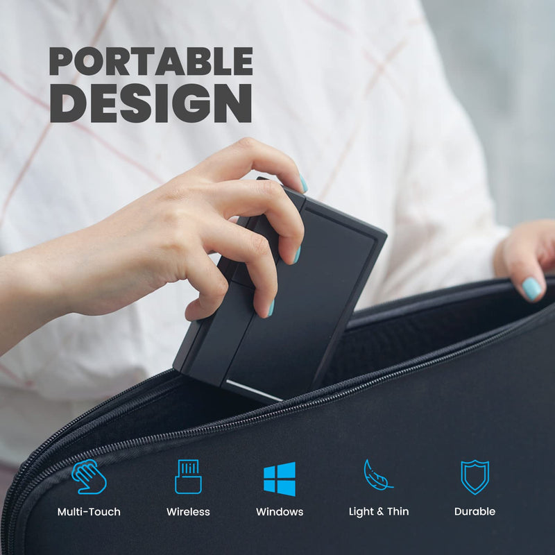 Perixx PERIPAD-704 Wireless Touchpad, Portable Track Pad for Desktop and Laptop User, Large Size 4.72x3.54x0.74 inches (Wireless), Black
