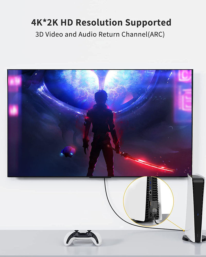 HDMI Adapter Male to Female, CableCreation 2 Pack 90 and 270 Degree Right Angle Converter, HDMI L Shape Flat Extender for Wall TV, Roku, PS5, Fire Stick, Chromecast, Switch, Laptop,Xbox, PC Upward Angle-2Pack