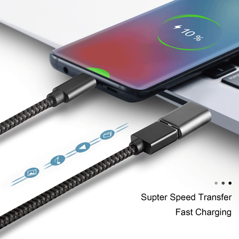 USB C to USB Adapter, Type C Thunderbolt 4 OTG Converter, USB C Male to USB 3.0 Female Adapter (3-Pack) for Apple MacBook Pro, Mac Book, iPad, Samsung Galaxy S20-S23 and More (Black/Grey/Silver) USB C to USB (Black/Gray/Silver)