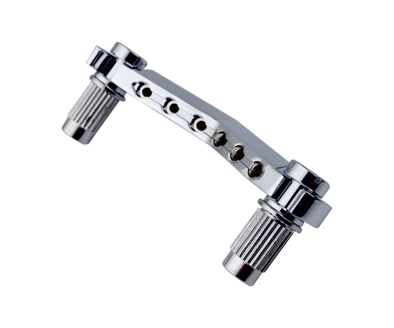 [AUSTRALIA] - Guyker Guitar Stop Bar Tailpiece with Anchors and Studs Replacement Part Compatible with Les Paul LP SG Style 6 String Electric Guitar - GK21, Chrome 