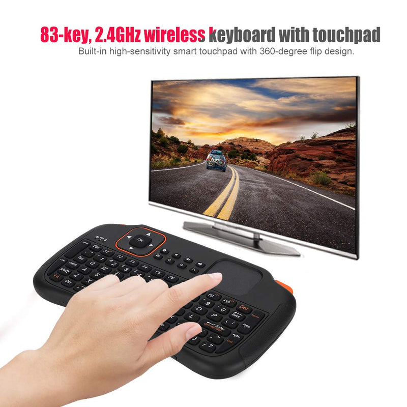 Yoidesu Mini Wireless Keyboard with Touchpad Mouse,2.4GHz Mini Wireless Keyboard Controller with 83-Key,Rechargeable Mini Keyboard