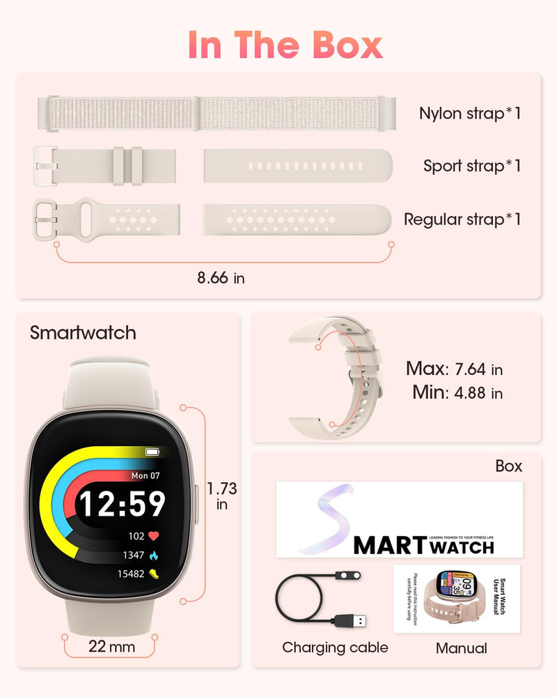 Fitness Trackers for Men Smart watch: Fitness Tracker with Blutooth Call 24/7 Heart Rate SpO2 Sleep Monitor IP68 Waterproof 120+ Sport Mode Activity Trackers Compatible iPhone Android Phones (3 Bands)