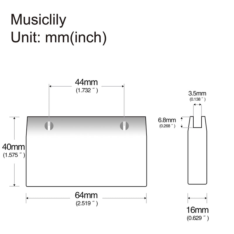 Musiclily Pro Guitar Bass Fret Press Caul Stainless Steel Block Luthier Tool