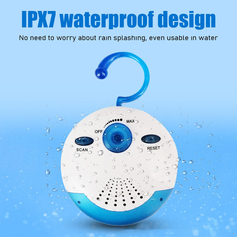 [AUSTRALIA] - Shower Radio, Shower Radio IPX7 360 Degrees Surround Sound Portable FM Radio with Top Handle for Bathroom Outdoor 