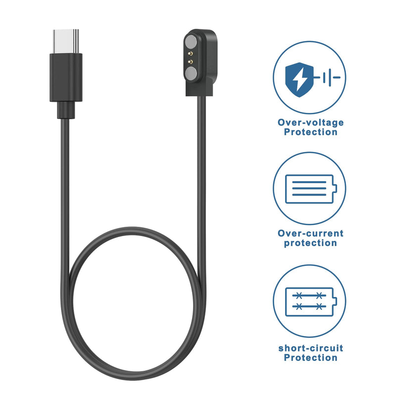 Mugust Charger for VeryFit Smart Watch - IDW26, IDW25, IDW23, IDW21, IDW19, IDW17, IDW16, IDW15, IDW13, ID205L, ID206-1.6ft USB C Magnetic Charging Cable