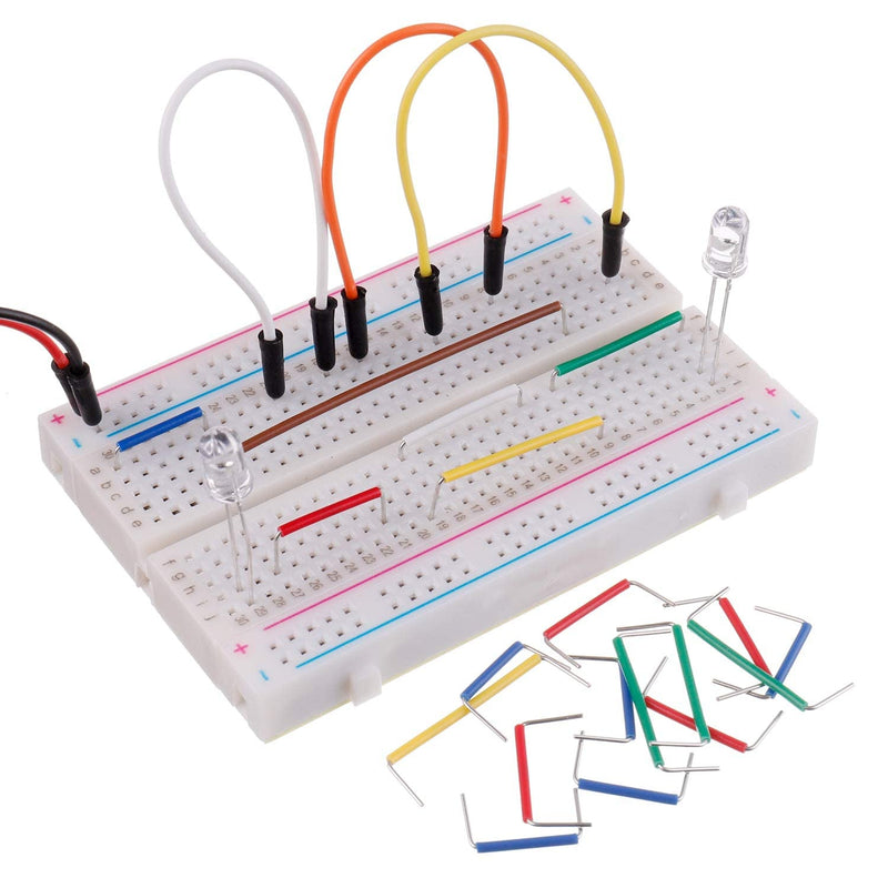 [AUSTRALIA] - HUAZIZ Pack of 560 Jumper Cable Wire Kit, 14 Different Lengths Jump Leads Breadboard Jumper Wires with Plastic Box for Breadboard, Two 170 Contacts Breadboard Pack of 560 cable jumper cable wire kit 
