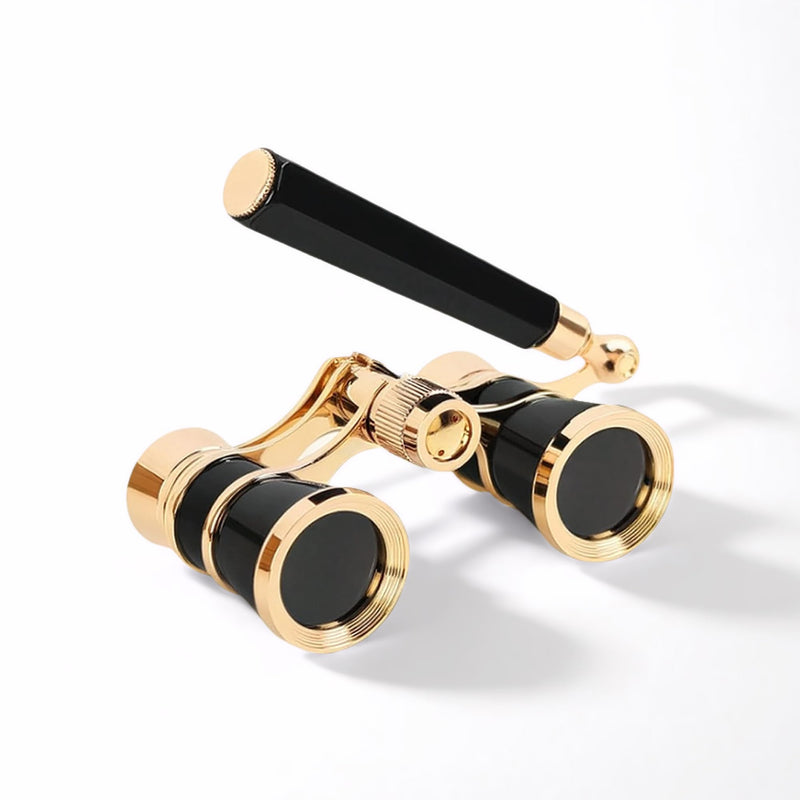 [AUSTRALIA] - Opera Glasses Binoculars,3X25 Theater Binoculars with Foldable Handle for Adults Kids Women,Small Portable Opera Glasses for Theater and Concert Viewing (Black with Handle) Black with Handle 