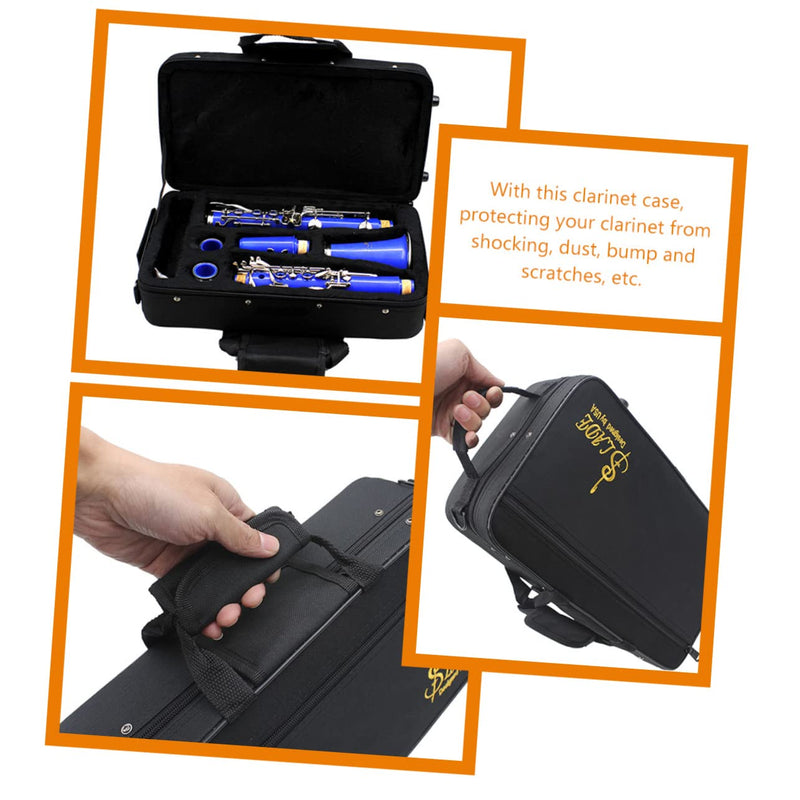 Box Black Cloth Clarinet Case Flute Accessories Suitcase Accessories Music Instrument Case Padded Clarinet Case Clarinet Storage Bag Oxford Cloth Upholstered Musical Instrument