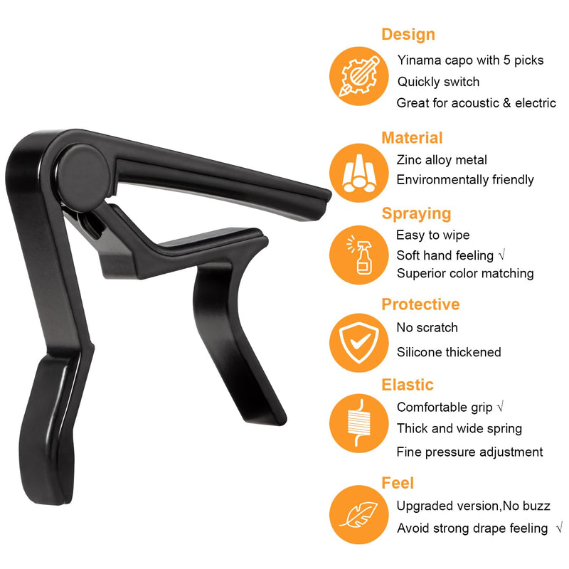 Guitar Capo for Acoustic and Electric Guitars 6-String Capo