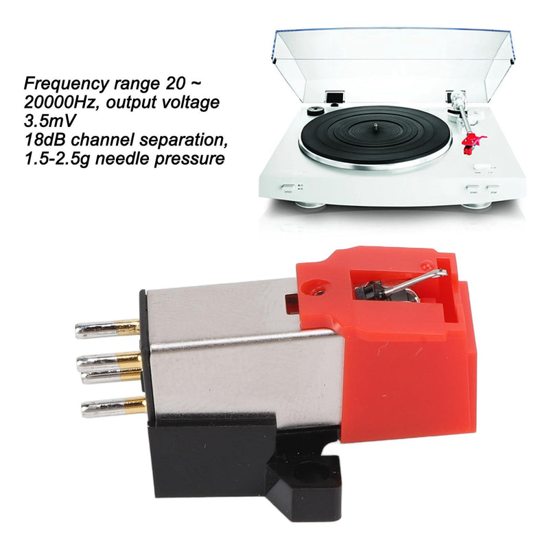 Magnet Cartridge AT91R, AT91R Phonograph Cartridge for LP3 Phonograph, Dual Magnet Cartridge Moving Turntable Replacement Parts, Dynamic Magnetic Phono Needle for LP3 Phono