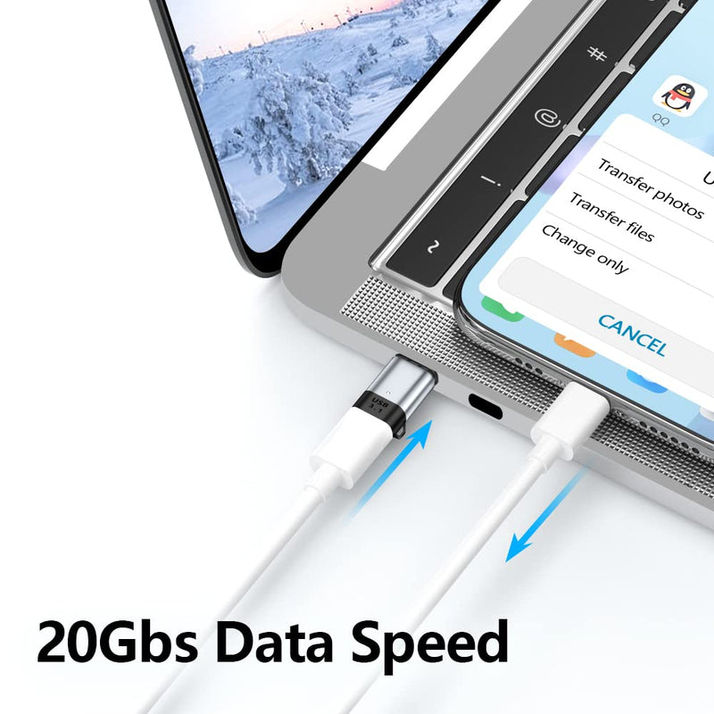 Magnetic USB C Adapter Straight 24 Pin Mini Magnetic USB C Adapter Connector 2 Pack 100W PD Fast Charge 20Gbs Data Transfer USB3.1 magnetic usb c adapter straight 2