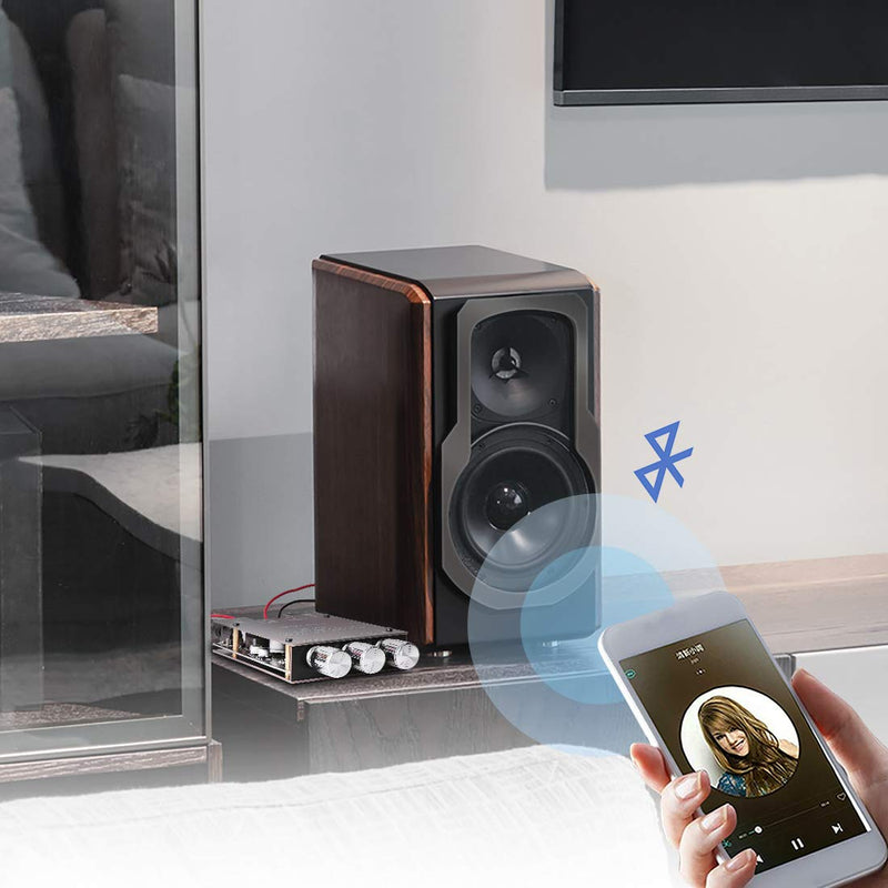 ZK-502T Bluetooth Amplifier Board with Treble and Bass Control, TPA3116D2 50W x 2, DC:9-24V, Bluetooth 5.0 AMP Board for Home Passive Speakers