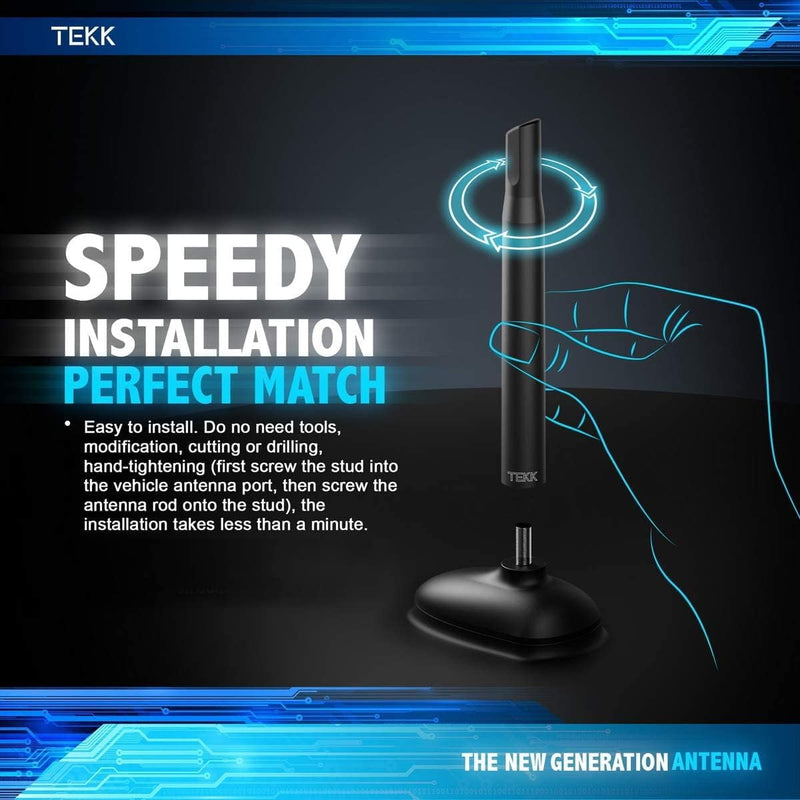 Tekk Short Antenna Compatible with 1995-2016 Tacoma/Designed for Optimized FM/AM Reception / 4.8 Inches