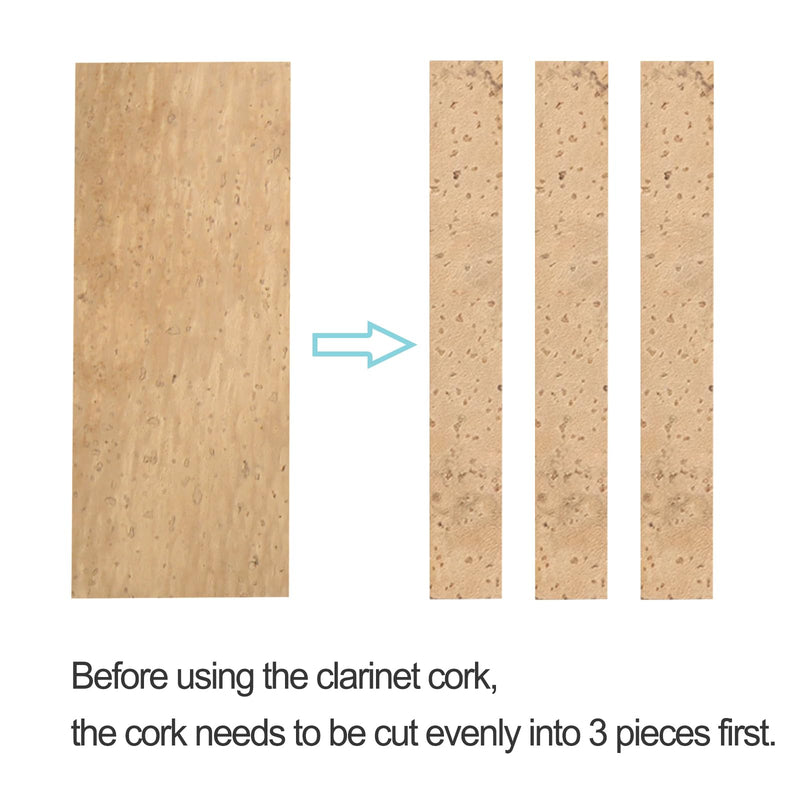 [AUSTRALIA] - Clarinet Joint Cork Replacement Kit, Clarinet Cork, Glue, Knife, Taping and Sandpaper 