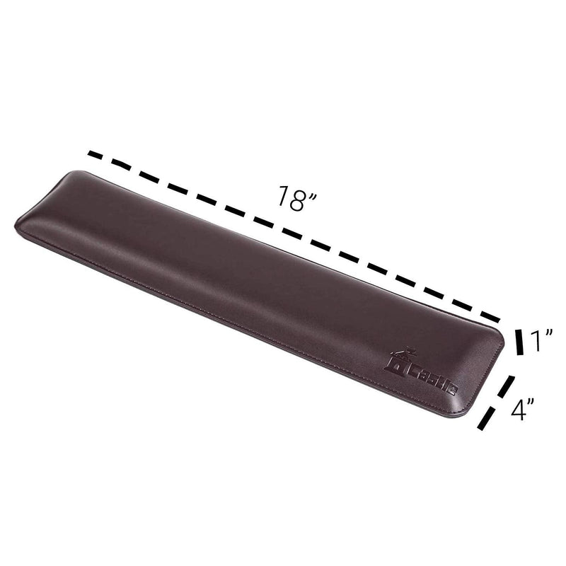 Bailey Full Size by Castle - Leather Ergonomic Computer Wrist Rest Pad for Keyboards with Around 104 Keys - Firm Keyboard Wrist Support for Typists, Gaming, and Heavy Office Use (Woodland, Full Size) Woodland