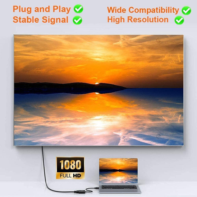 DisplayPort to VGA Adapter, TSUPY DP to VGA Converter Display Port Male to VGA Female Gold Plated Adapters Compatible with Computer,Laptop,Monitor,Projector,HDTV and More