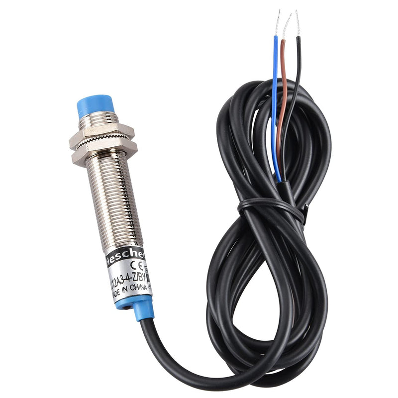 M12 Proximity Sensor, Inductive, Non-Shield Type, LJ12A3-4-Z/BY, 4mm, 10-30VDC, 200mA, PNP NO, 3 Wire, Motion Detector Device