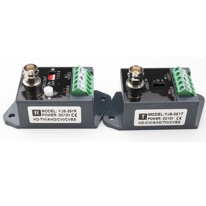 Active Video balun UTP Video Transceiver with HD-CVI-TVI-AHD-CVBS Effective Distance 1800M 1 Pack