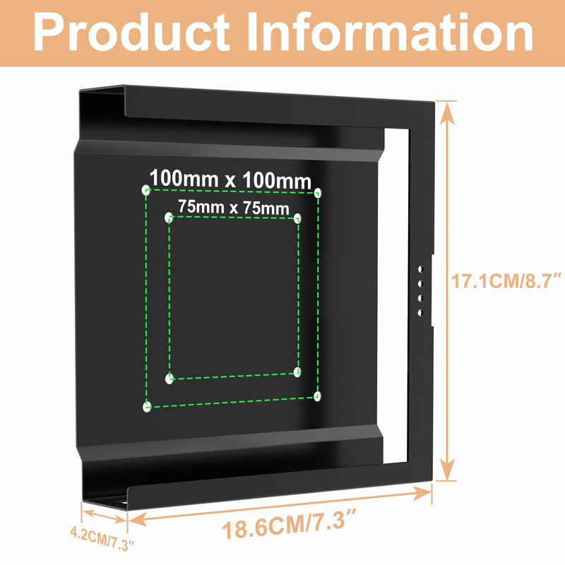 Mount for HP Mini PC Wall VESA and Under Desk Mount for HP EliteDesk 800 805 705, HP Pro Mini 400 260, HP ProDesk 600 400 405 Desktop Mini PC Wall Mount Bracket for HP