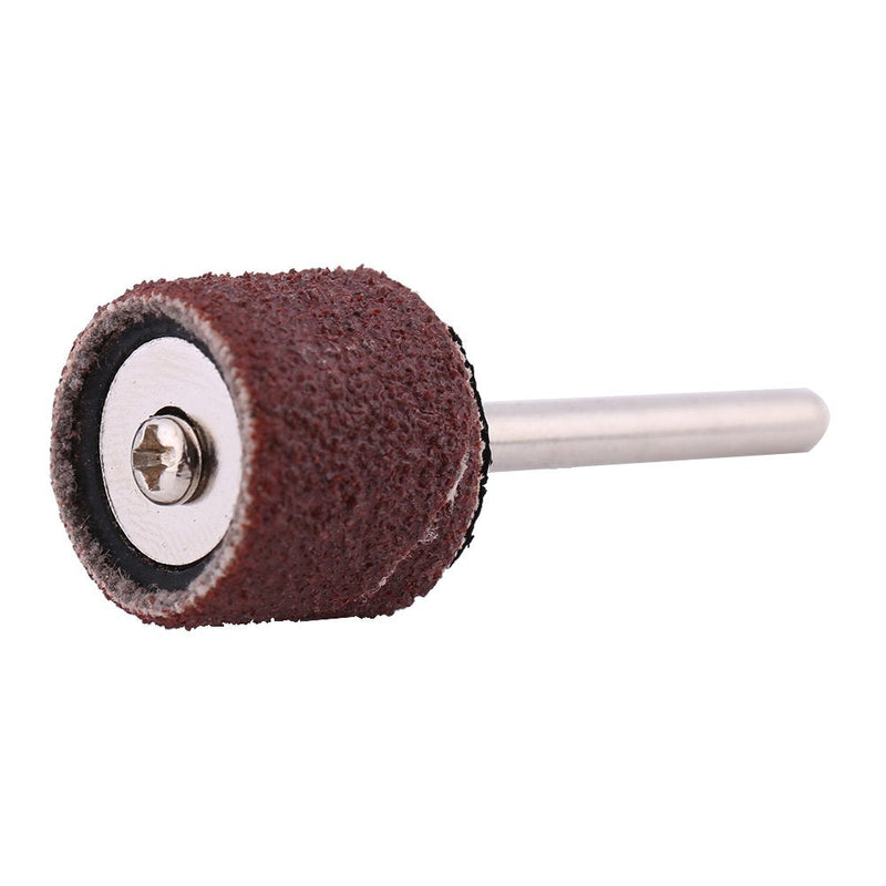Akozon Sanding Cylinders, Pack of 100 Drum Grinding + 1 Piece Connecting Rod Mandrel for Rotary Drll Sandpaper Bands Spindle Sleeves Woodworking Polishing Kit 80/320/600 Grit (80#) 80#